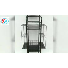 Heavy duty movable umbrella stand with wheels for store umbrella display rack